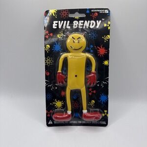 VTG Accoutrements Evil Bendy Flexible Yellow Devil 1998 NOS